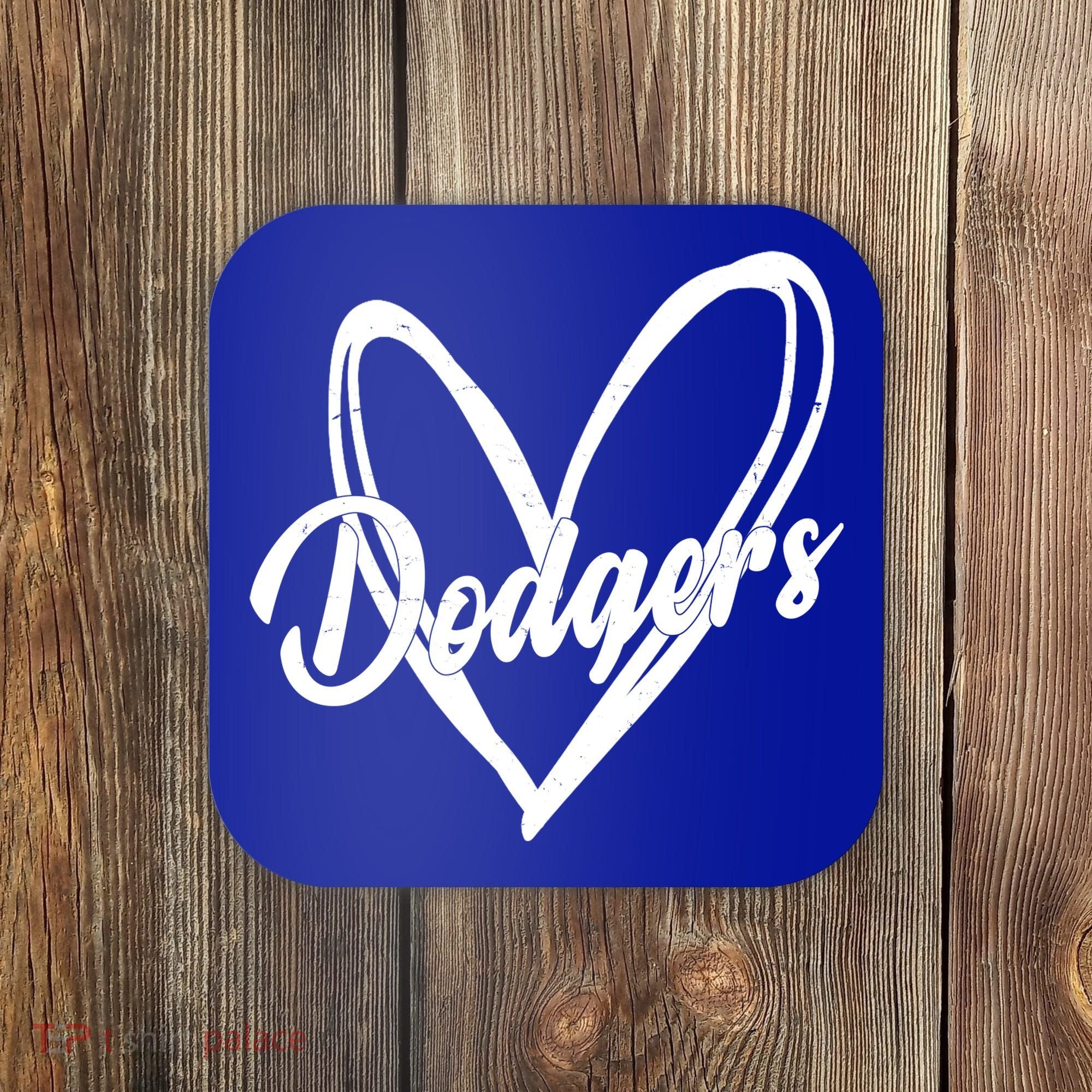 Dodgers Heart Sport Lover Fan Coaster