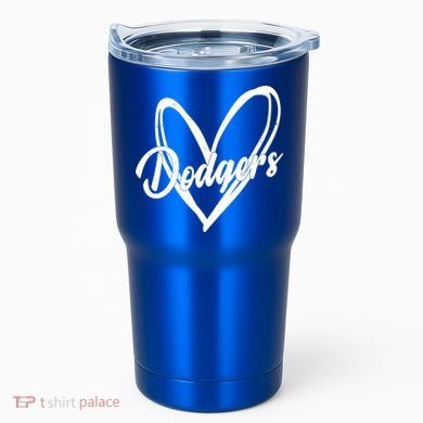 Dodgers Heart Sport Lover Fan Tumbler