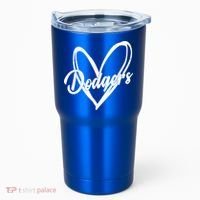 Dodgers Heart Sport Lover Fan Tumbler thumb 0