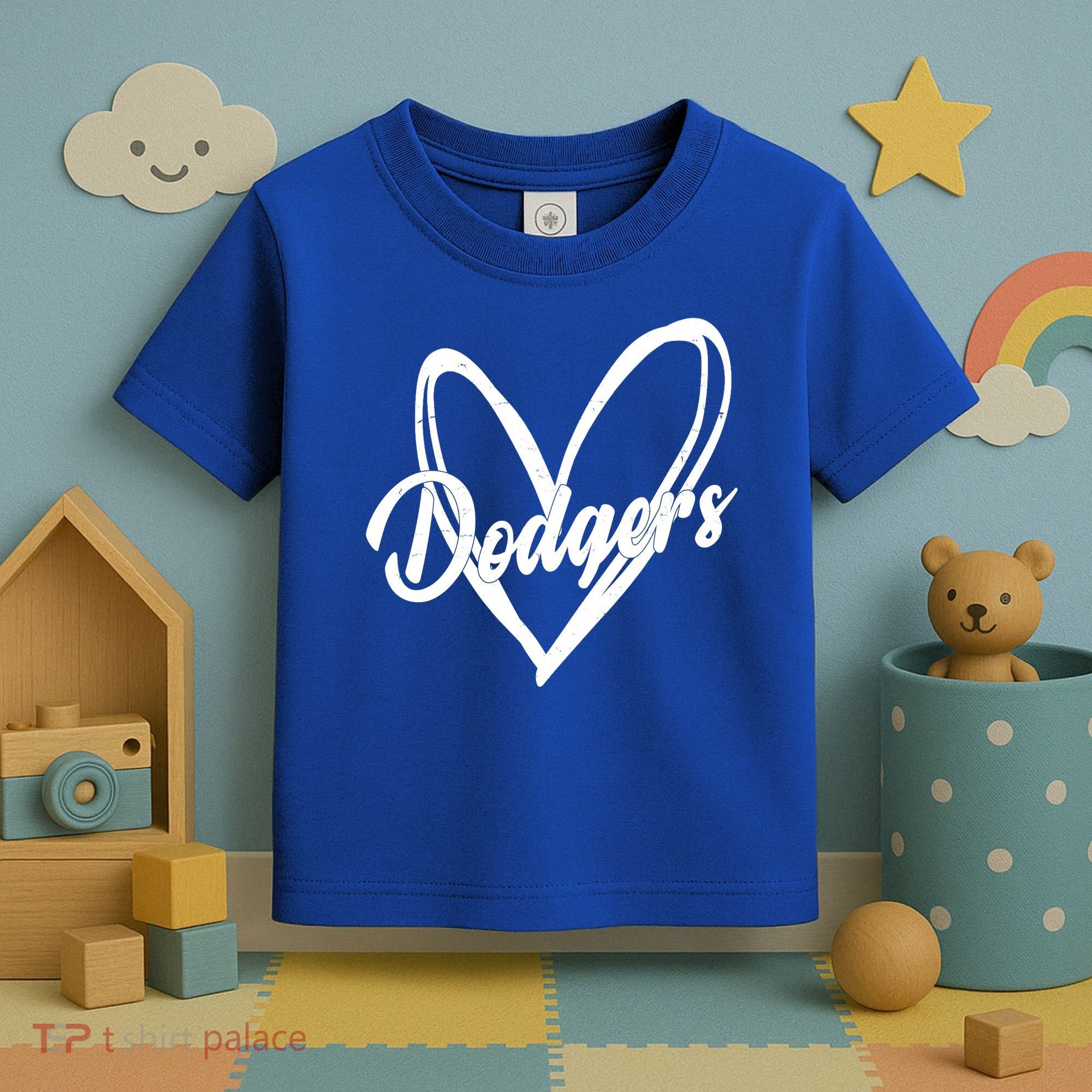 Dodgers Heart Sport Lover Fan Toddler T-Shirt