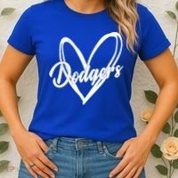 Dodgers Heart Sport Lover Fan Women's T-Shirt thumb 2