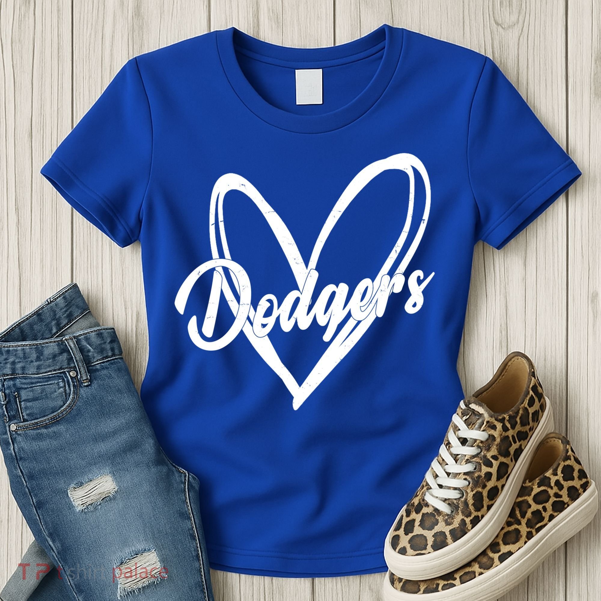 Dodgers Heart Sport Lover Fan Women's T-Shirt