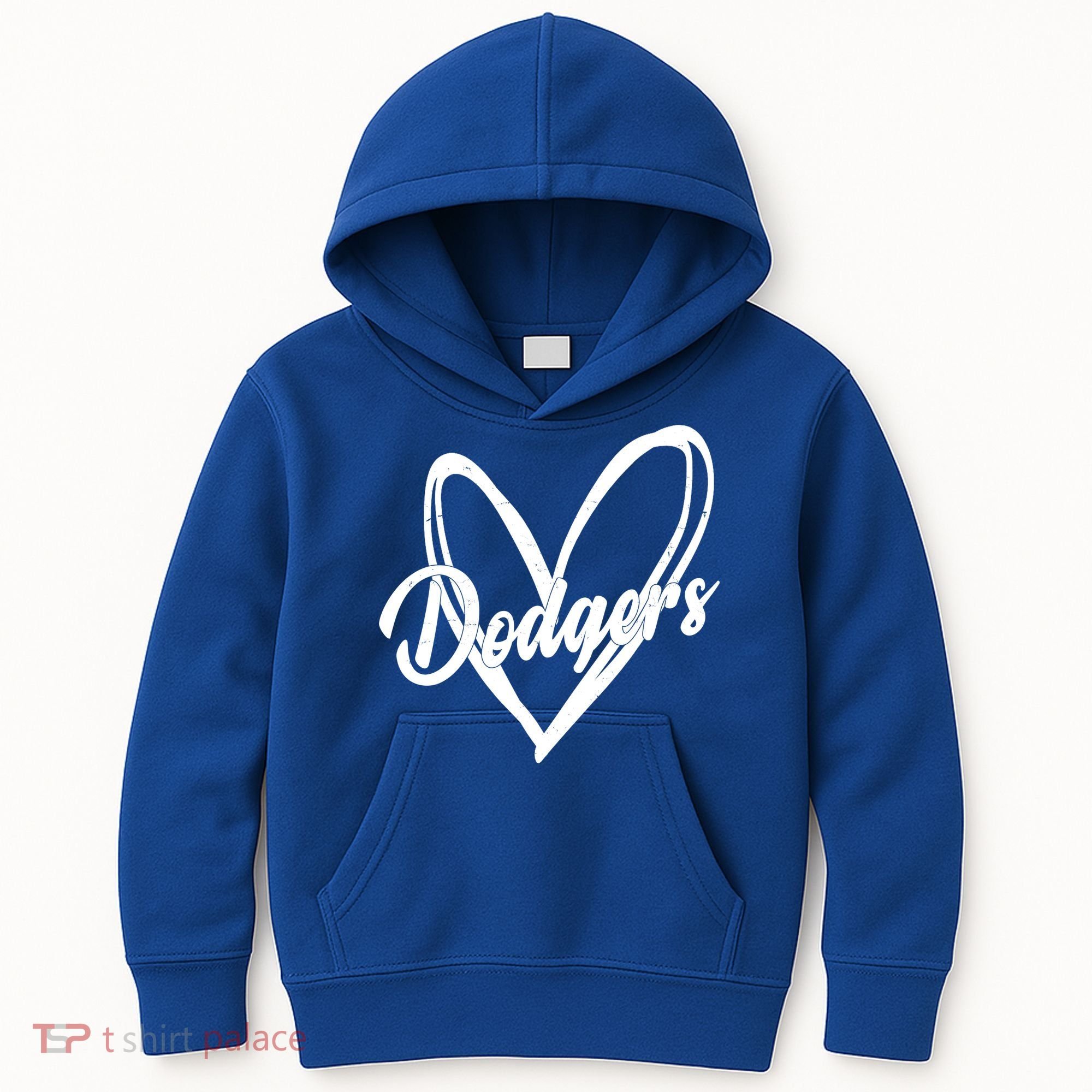Dodgers Heart Sport Lover Fan Kids Hoodie