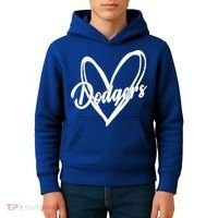 Dodgers Heart Sport Lover Fan Kids Hoodie thumb 4