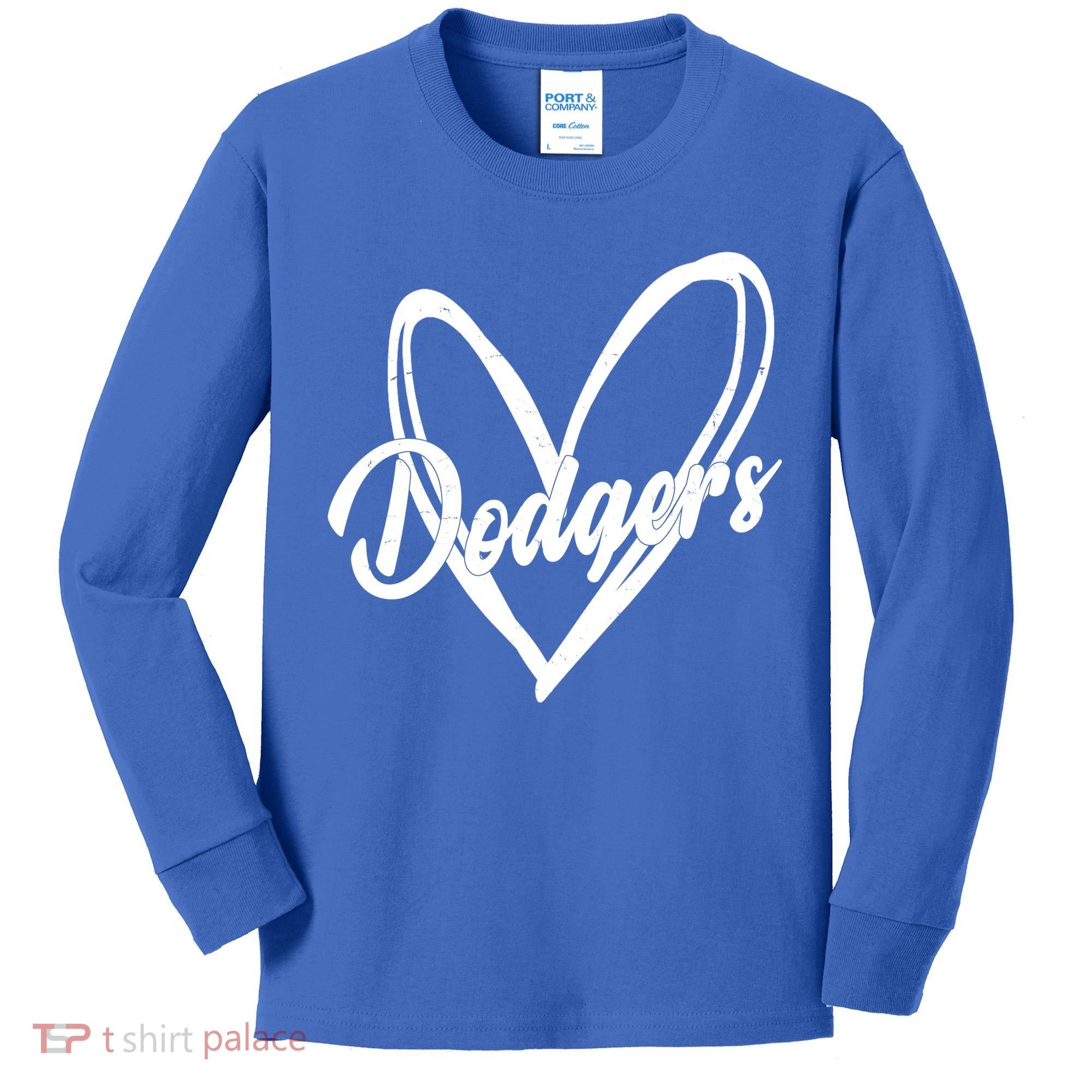 Dodgers Heart Sport Lover Fan Kids Long Sleeve Shirt