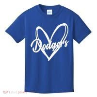 Dodgers Heart Sport Lover Fan Kids T-Shirt thumb 0
