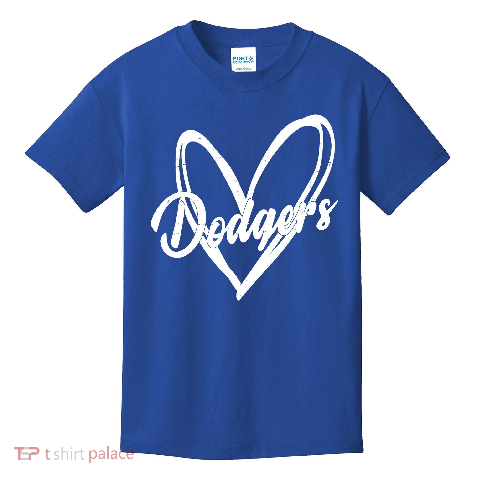 Dodgers Heart Sport Lover Fan Kids T-Shirt