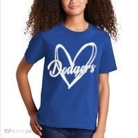 Dodgers Heart Sport Lover Fan Kids T-Shirt thumb 2