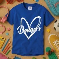 Dodgers Heart Sport Lover Fan Kids T-Shirt thumb 3