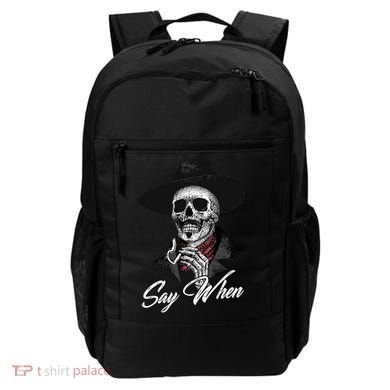 Doc Holiday Say When Skull Backpack