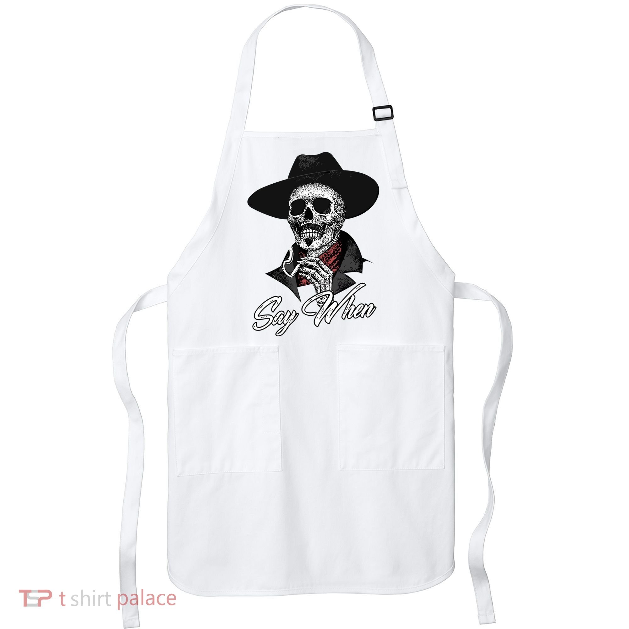 Doc Holiday Say When Skull Apron