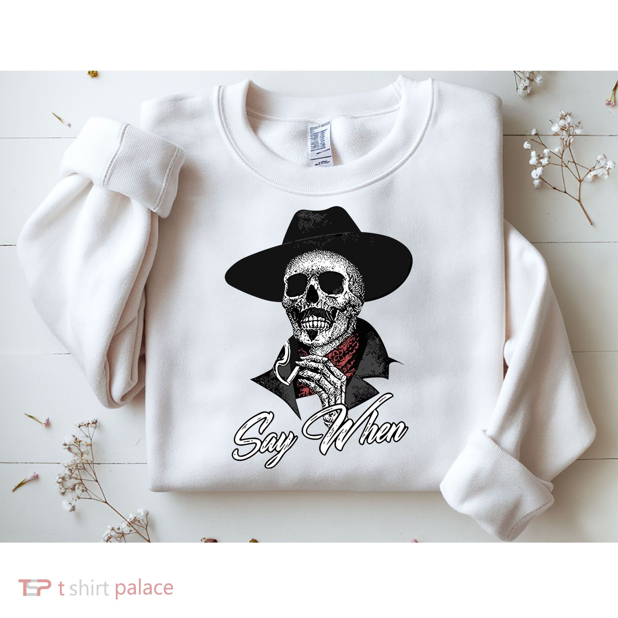 Doc Holiday Say When Skull Sweatshirt
