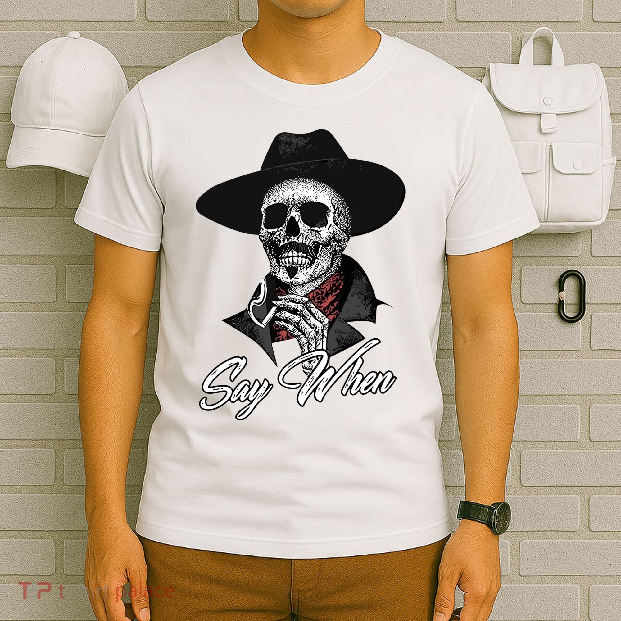 Doc Holiday Say When Skull T-Shirt