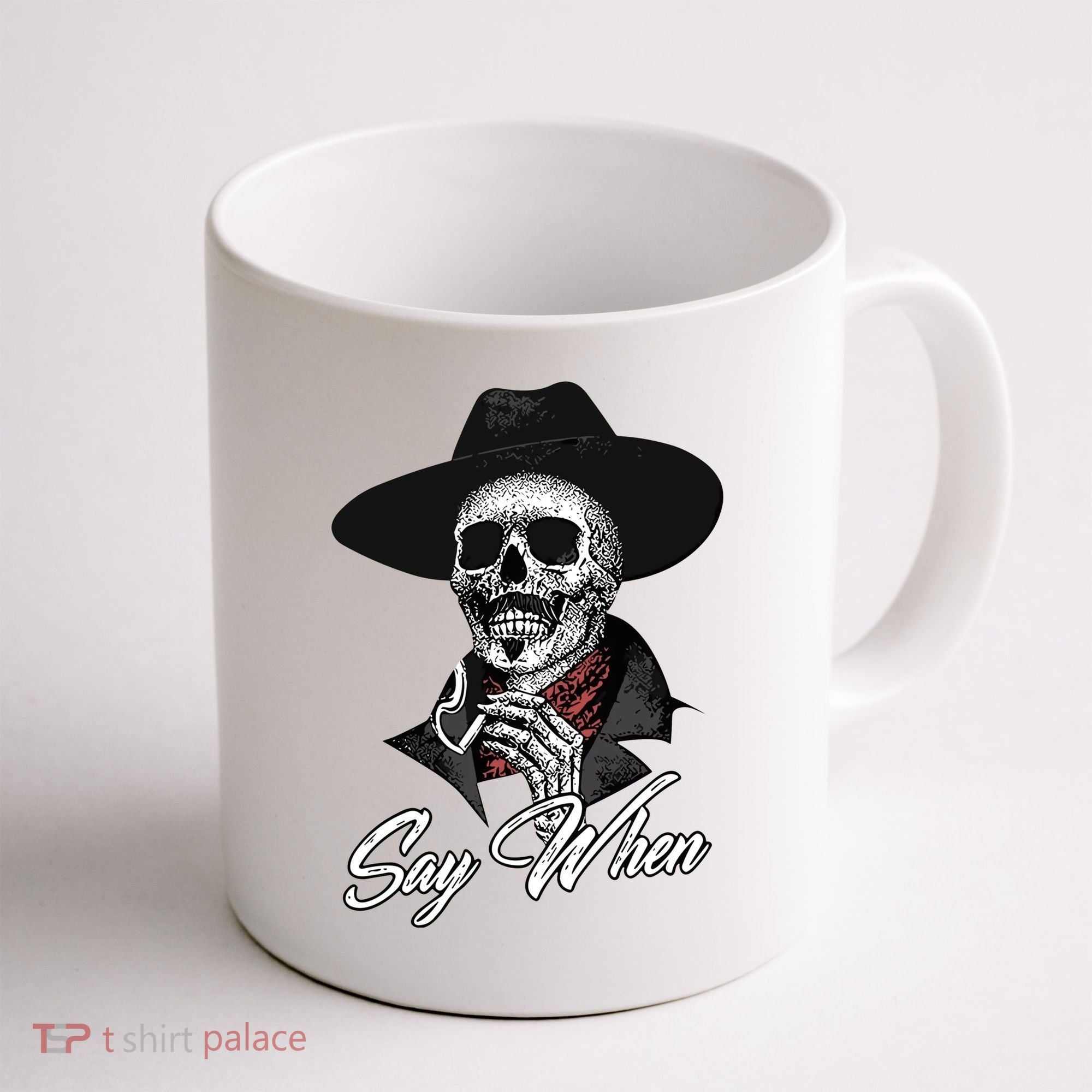 Doc Holiday Say When Skull Coffee Mug