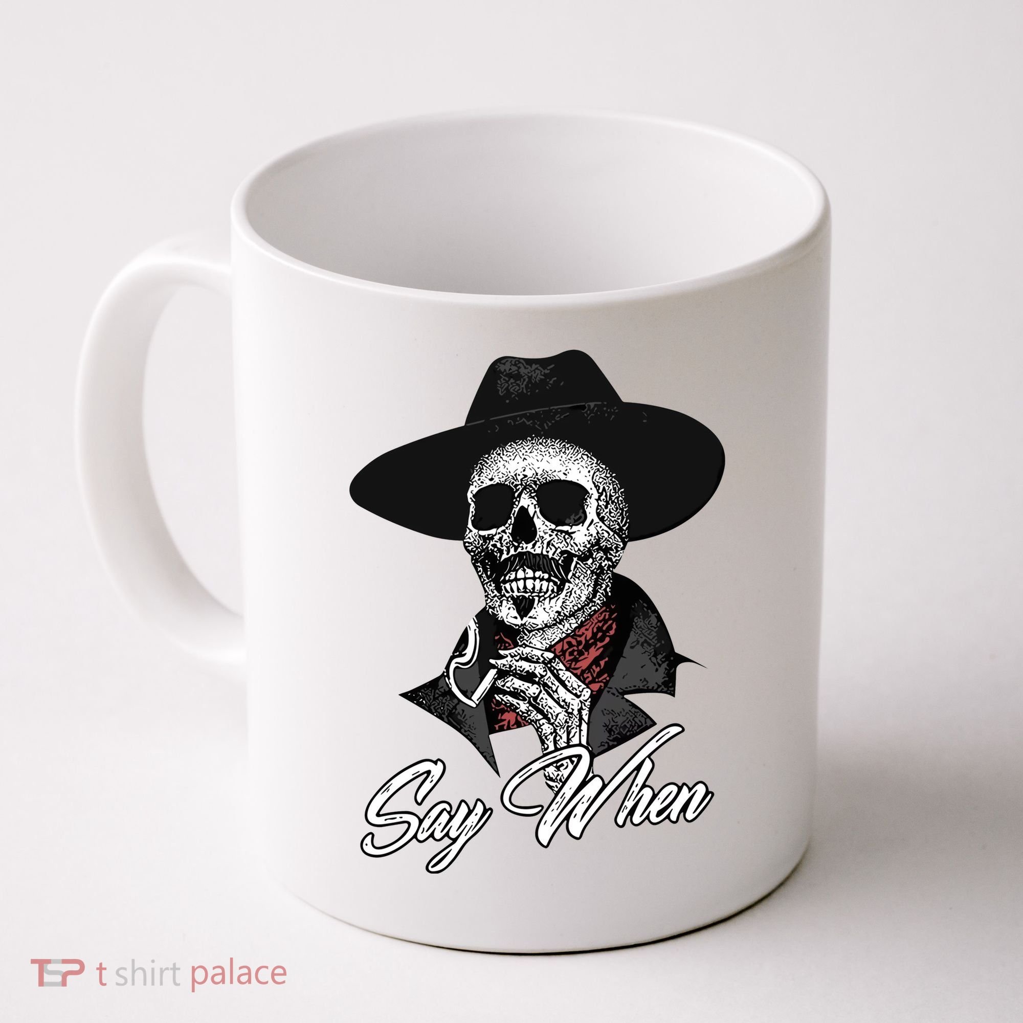 Doc Holiday Say When Skull Coffee Mug