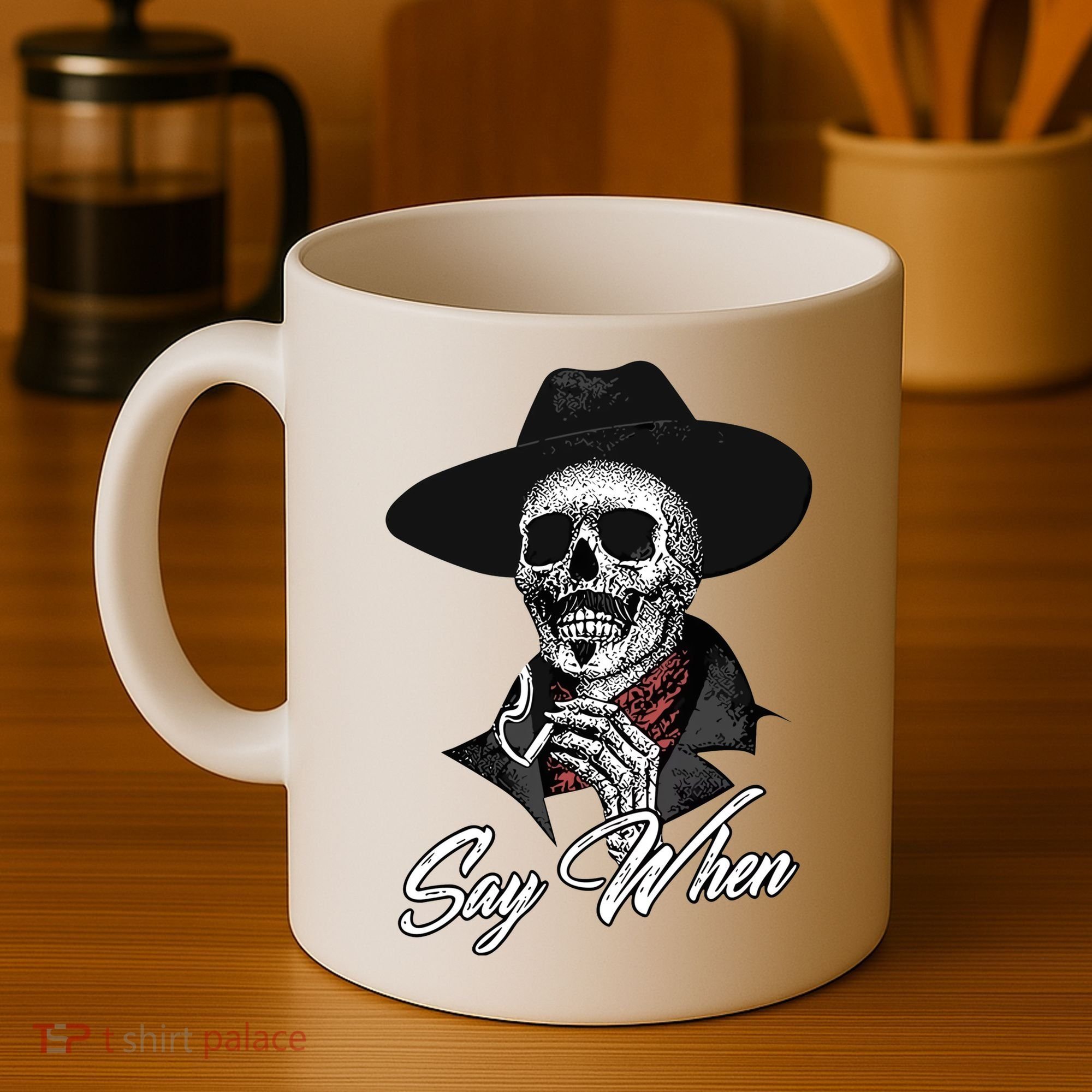 Doc Holiday Say When Skull Coffee Mug