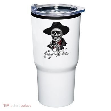 Doc Holiday Say When Skull Tumbler