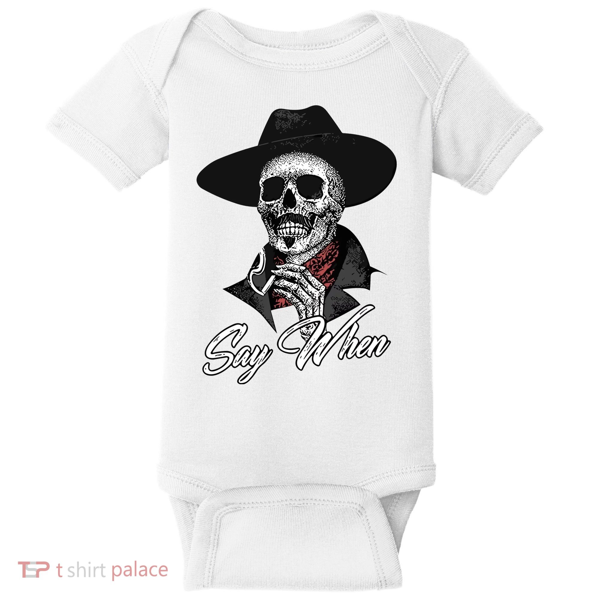 Doc Holiday Say When Skull Baby Bodysuit