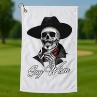 Doc Holiday Say When Skull Golf Towel thumb 1