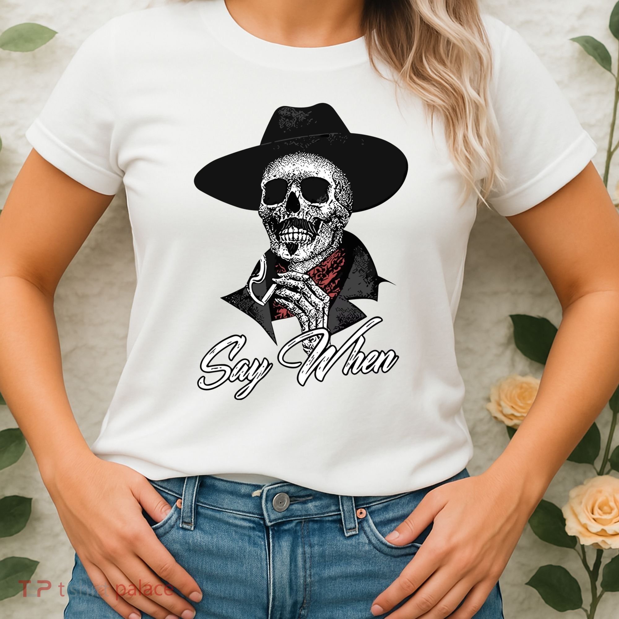 Doc Holiday Say When Skull Women's T-Shirt