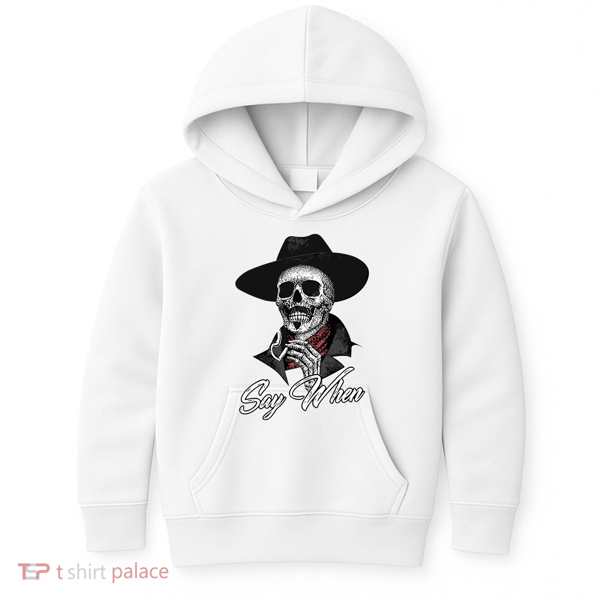 Doc Holiday Say When Skull Kids Hoodie