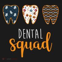 Dental Halloween Squad USA-Made Doggie Bandana thumb 2