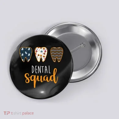 Dental Halloween Squad Button
