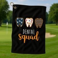 Dental Halloween Squad Golf Towel thumb 1