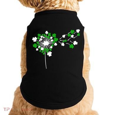 Dandelion Happy St Patricks Day Irish Lucky Clover Shamrock Doggie Tank