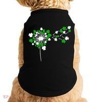 Dandelion Happy St Patricks Day Irish Lucky Clover Shamrock Doggie Tank thumb 0