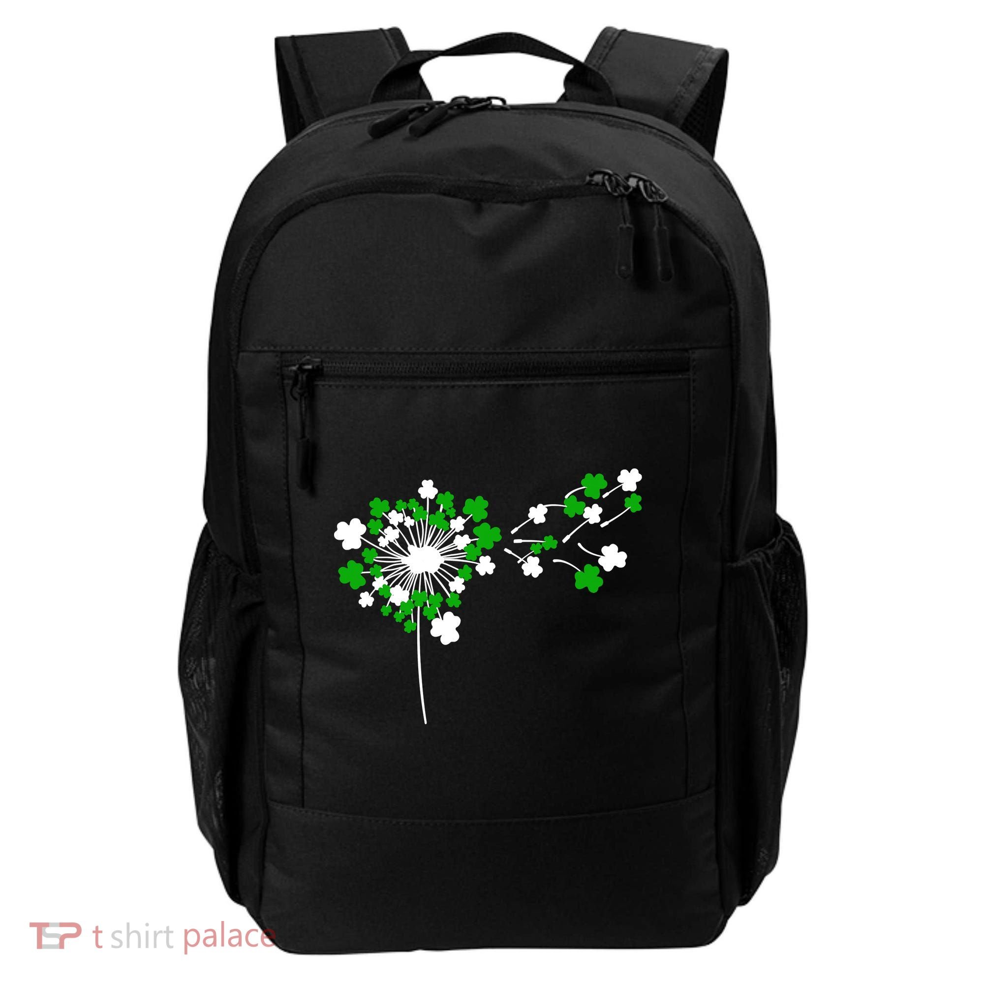 Dandelion Happy St Patricks Day Irish Lucky Clover Shamrock Backpack