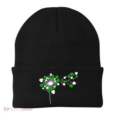 Dandelion Happy St Patricks Day Irish Lucky Clover Shamrock Beanie