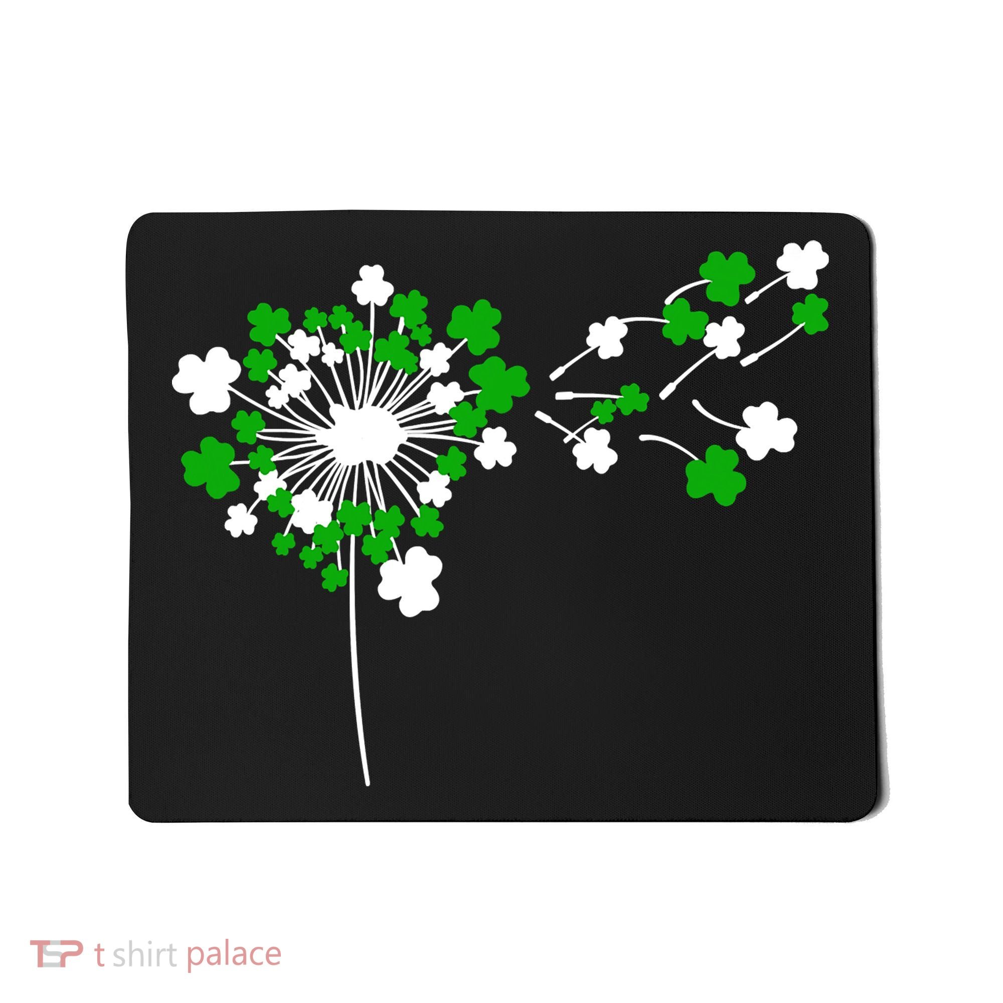 Dandelion Happy St Patricks Day Irish Lucky Clover Shamrock Mousepad