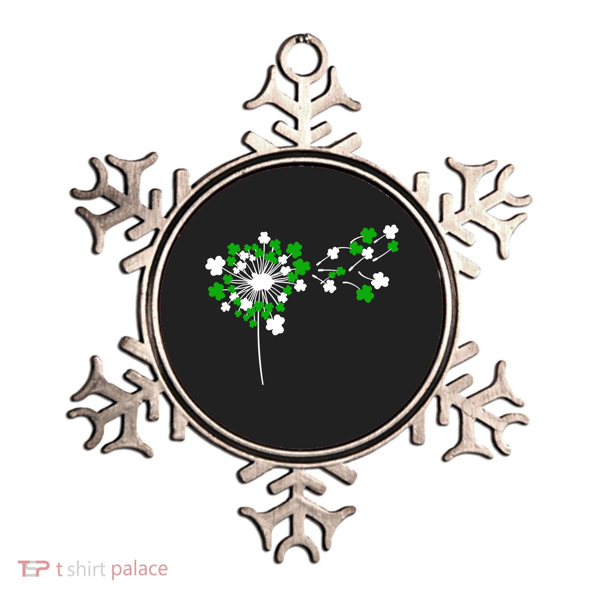 Dandelion Happy St Patricks Day Irish Lucky Clover Shamrock Ornament