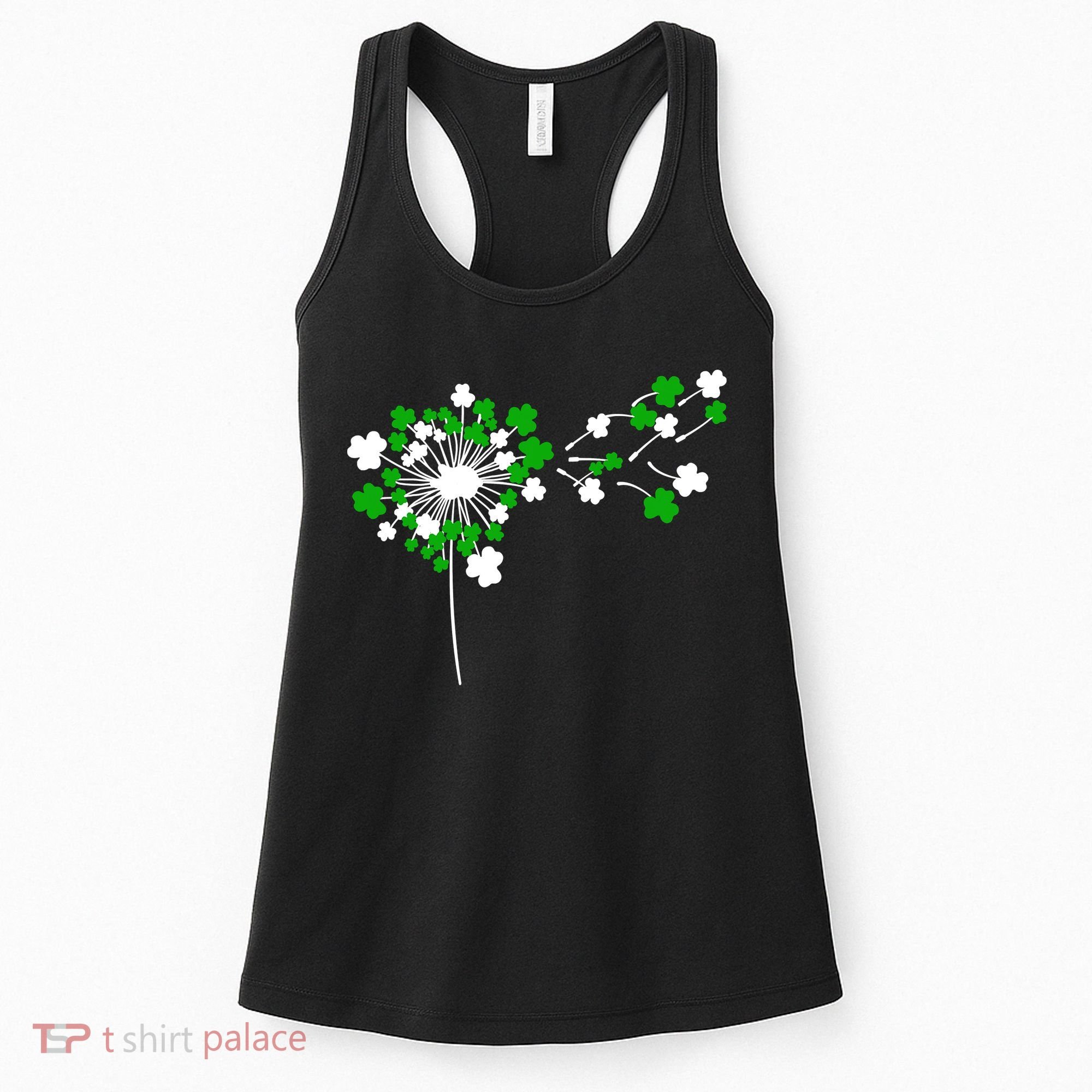 Dandelion Happy St Patricks Day Irish Lucky Clover Shamrock Women's Tank Top