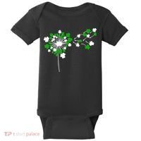 Dandelion Happy St Patricks Day Irish Lucky Clover Shamrock Baby Bodysuit thumb 0