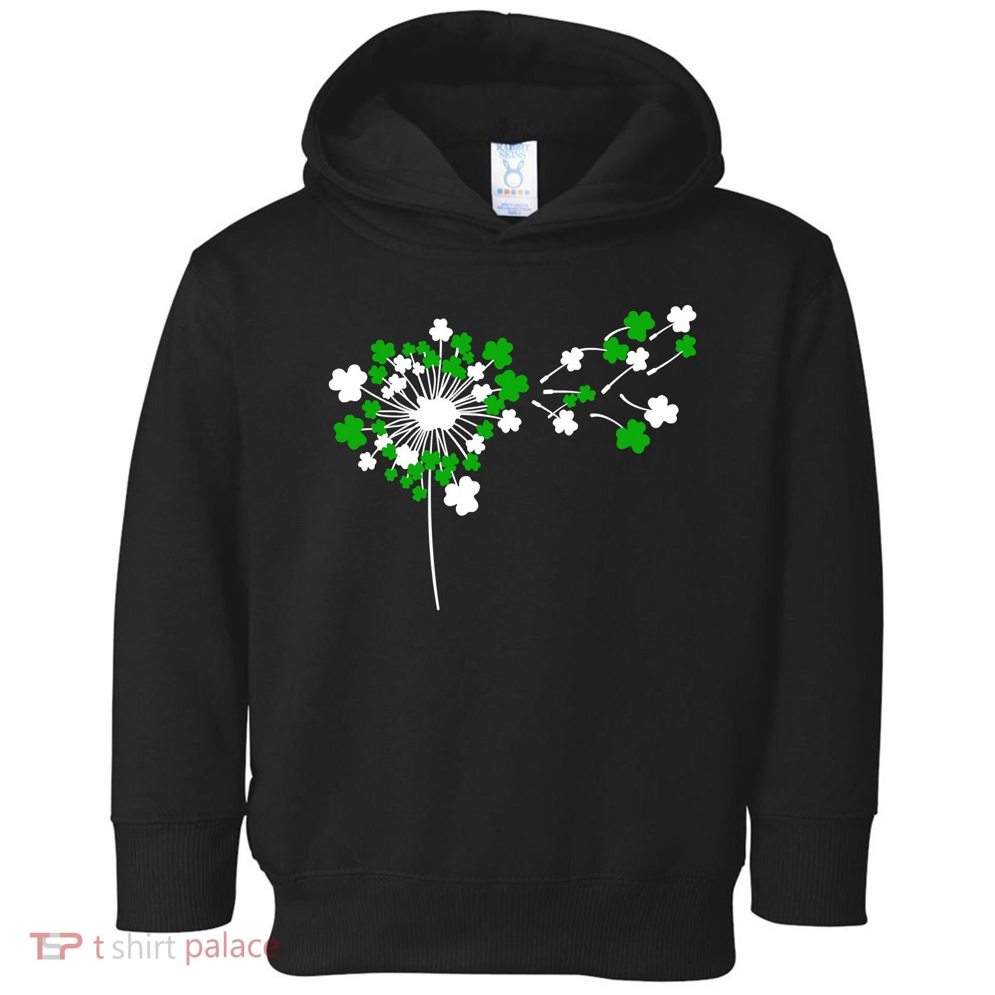 Dandelion Happy St Patricks Day Irish Lucky Clover Shamrock Toddler Hoodie