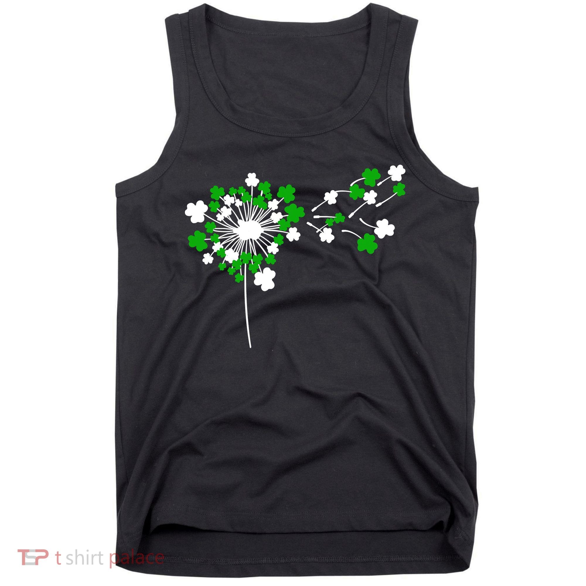 Dandelion Happy St Patricks Day Irish Lucky Clover Shamrock Tank Top