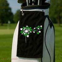 Dandelion Happy St Patricks Day Irish Lucky Clover Shamrock Golf Towel thumb 2