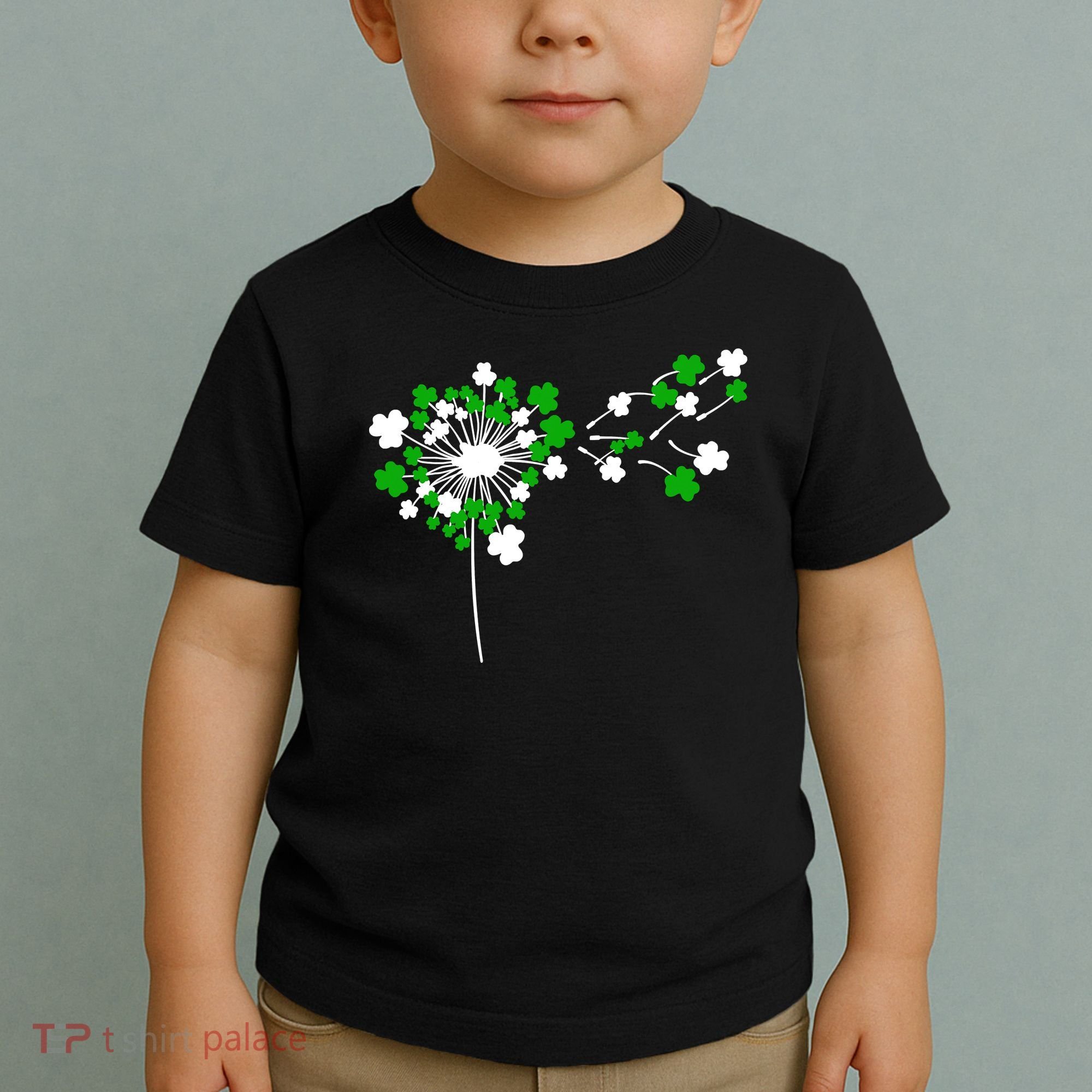 Dandelion Happy St Patricks Day Irish Lucky Clover Shamrock Toddler T-Shirt