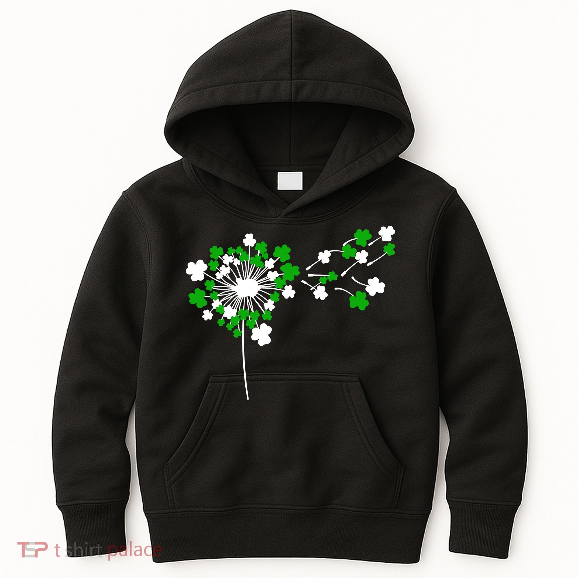 Dandelion Happy St Patricks Day Irish Lucky Clover Shamrock Kids Hoodie