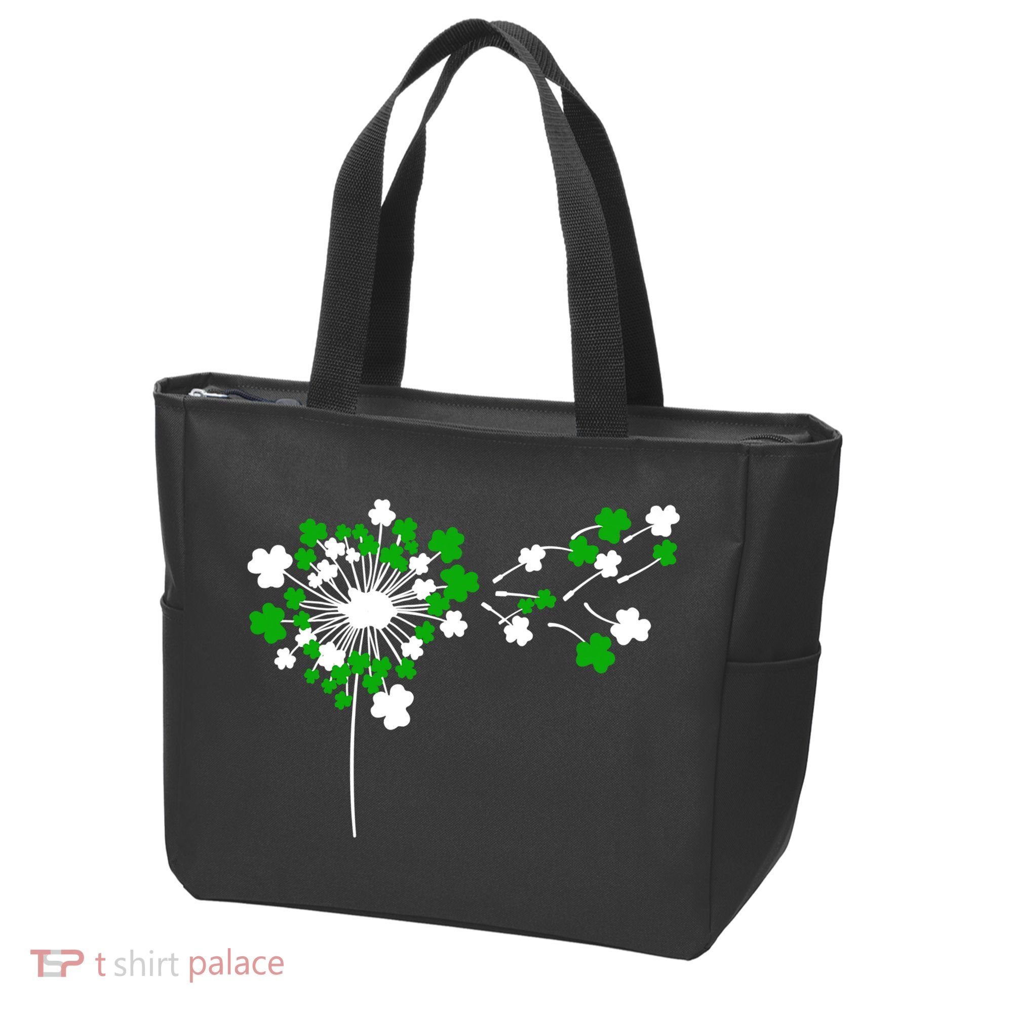 Dandelion Happy St Patricks Day Irish Lucky Clover Shamrock Tote Bag