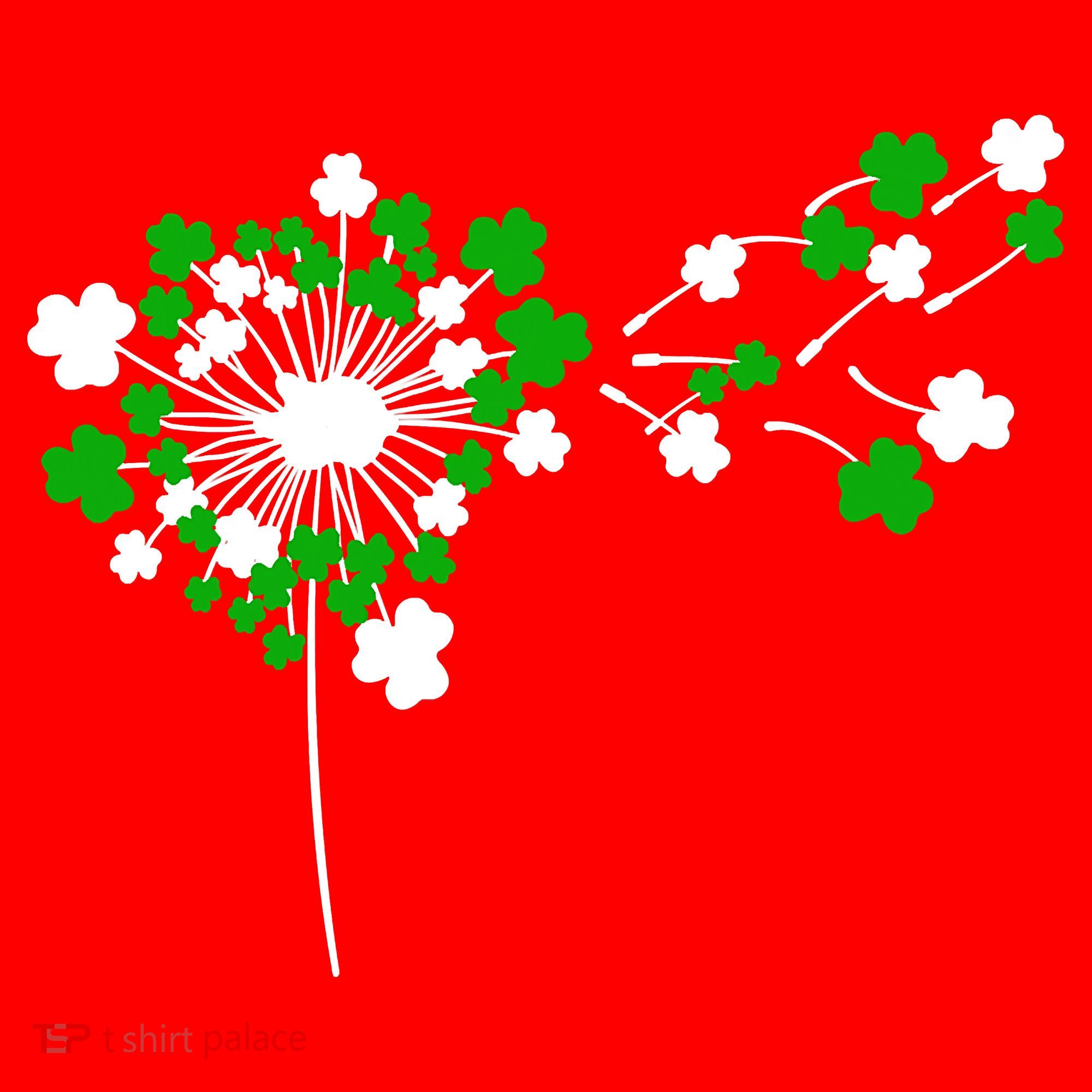Dandelion Happy St Patricks Day Irish Lucky Clover Shamrock Santa Hat