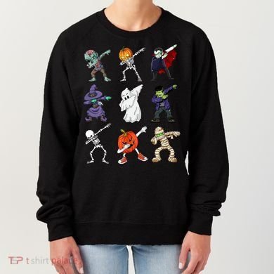 Dabbing Halloween Skeleton Zombie Scary Pumpkin Mummy Women's Sweatshirt