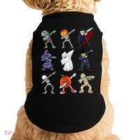 Dabbing Halloween Skeleton Zombie Scary Pumpkin Mummy Doggie Tank thumb 0