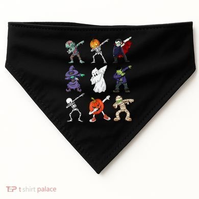 Dabbing Halloween Skeleton Zombie Scary Pumpkin Mummy USA-Made Doggie Bandana
