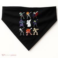 Dabbing Halloween Skeleton Zombie Scary Pumpkin Mummy USA-Made Doggie Bandana thumb 0