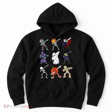 Dabbing Halloween Skeleton Zombie Scary Pumpkin Mummy Hoodie