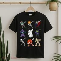 Dabbing Halloween Skeleton Zombie Scary Pumpkin Mummy T-Shirt thumb 2
