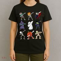 Dabbing Halloween Skeleton Zombie Scary Pumpkin Mummy T-Shirt thumb 4